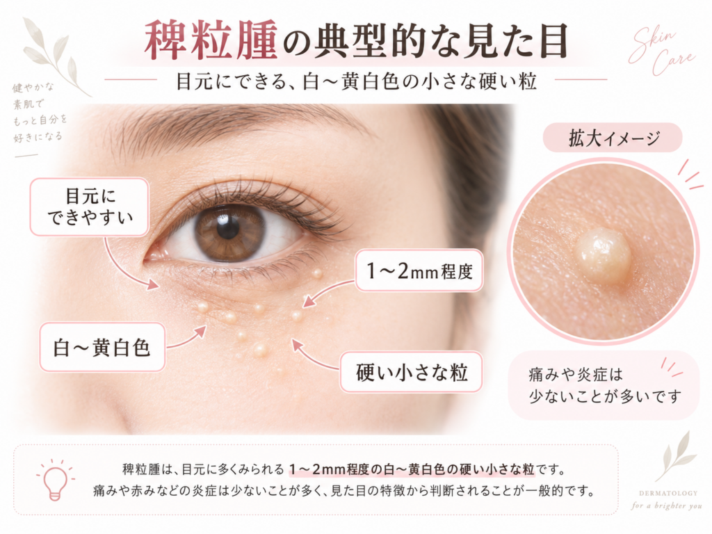 稗粒腫 目の下 白いぶつぶつ ミリア